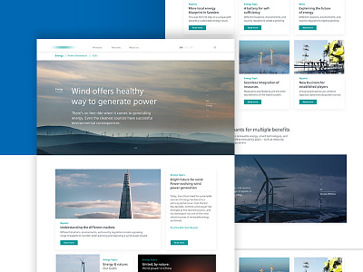Energy Site editorial layout typography ui ux