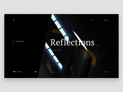 Reflections editorial layout typography ui ux