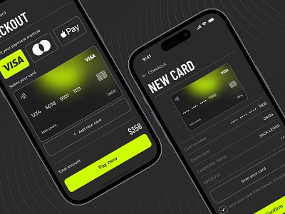 Checkout & Payment Screen add new card app application checkout checkout form daily dailyui mobile mobile app payment payment screen