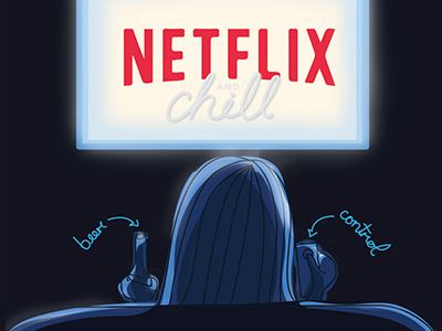 Netflix And Chill plan beer chill control movies night relax