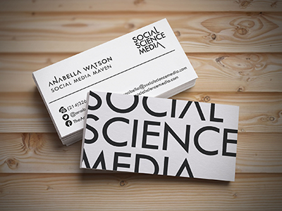 Business Card Design business card graphic design icons media social typography white