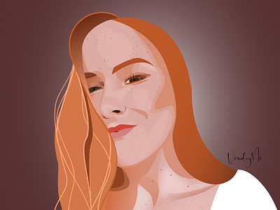 Ginger girl illustration affinitydesigner artwork digitalart ginger girlsinillustraiton illustration portret vector