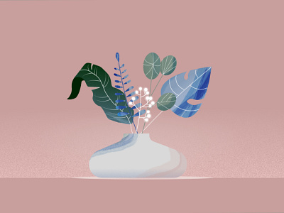 Flowers in a vase illustration