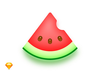 Watermelon freebie icon illustration sketch source