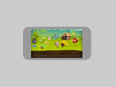 Interface du jeu mobile "KAWAï" creature kawaï kickalive mobile game smartphone video game