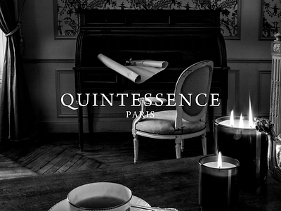 Mise en scène photographique pour les bougies Quintessence Paris candle fragrance graphic design luxury photography quintessence paris visual design