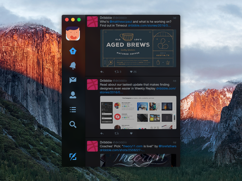 Twitter UI Concept by Shunsuke Kawai on Dribbble