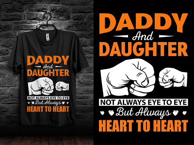 Daddy And Daughter T-Shirt Design dad daddy daughter design father graphic design illustration son tshirt