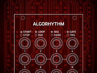 Algorhythm Illustration analog circuits electronics eurorack modular sequencer synth synthesizer