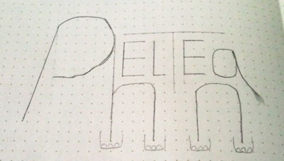 Ele-Font design elephant font typography