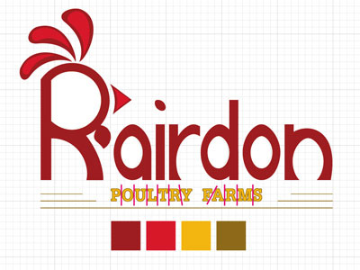 Rairdon Farms Logo Project - Type & Color chicken egg farms poultry rooster