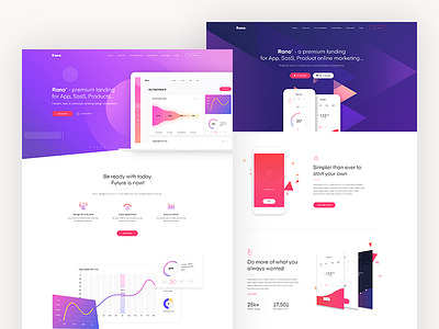 Rano - Landing Page app landing page app landing template app showcase mobile app landing mobile app template responsive