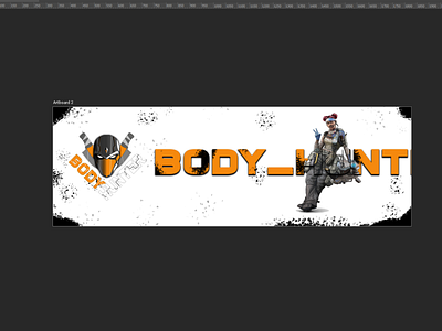 Super Cool Social Banner For Body Hunter banner brand design branding gamer logo logo design simple