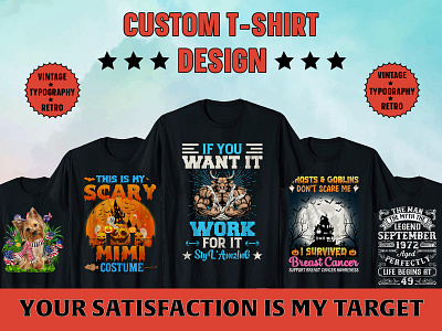 CUSTOM T-SHIRT DESIGN creative t shirt custom t shirt design graphic design graphic t shirt illustration retro t shirt t shirt t shirt typography vector vinatage t shirt