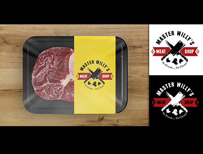 Meat shop Logo brand brand design brand identity designs illustration design illustratior meat minimal minimalist modern modern design packaging design packaging mockup photoshop ui design ux design