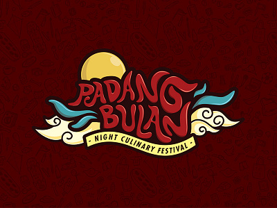 Pandang Bulan culinary culture festival indonesia logo maroon moon shine traditional