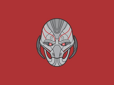Ultron illustration kelinciedan marvel metal potrait robot ultron villain