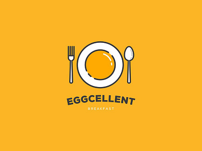 EGGCELENT ! branding food logo restaurant yellow