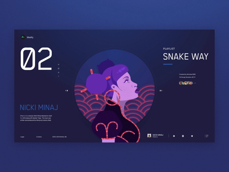 Snake Way II after effects animation illustration motion music player webdesign