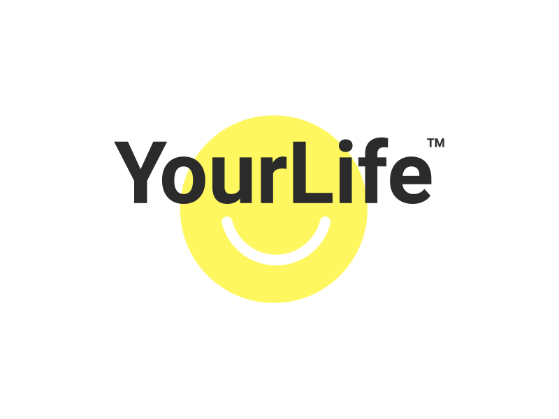 Yourlife Logo [Ani] branding smile trademark yellow youi yourlife