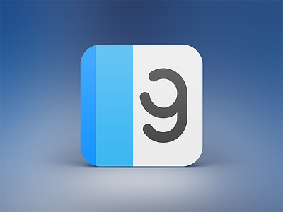 ReadGloss iPhone App Icon alterplay app icon appstore blue city guide ios ios 7 ipad iphone magazine mobile news