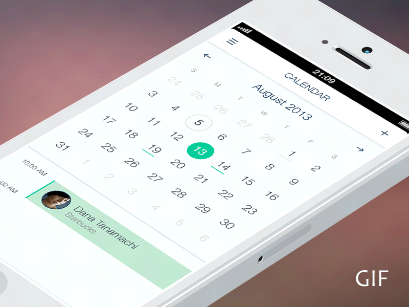 CityHour Calendar Animated Interaction alterplay animation app business calendar cityhour gif interaction ios iphone networking professional