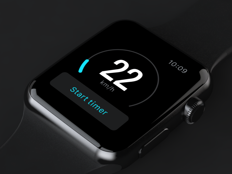 GPS Speed for Apple Watch alterplay animation app apple design interaction interface menu speed timer ui watch