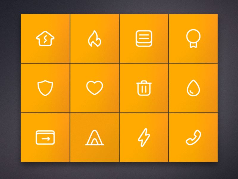 Icons Set for Interactive Kiosks animation clean finance flat gif icon kiosk minimal payment stroke ticket tile