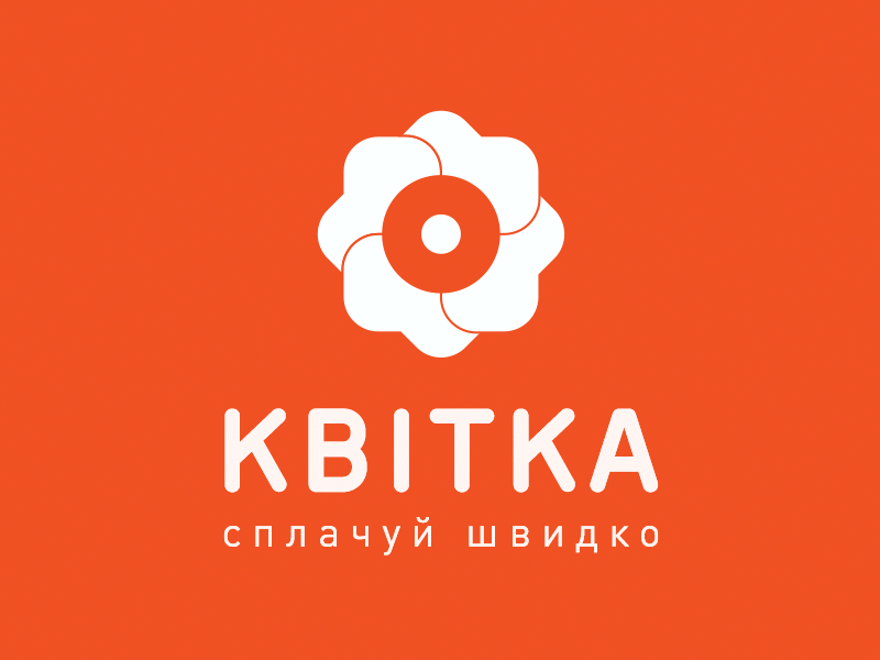 Payment Kiosk Logo animation branding finance flat flower gif kiosk logo minimal payment petal ticket