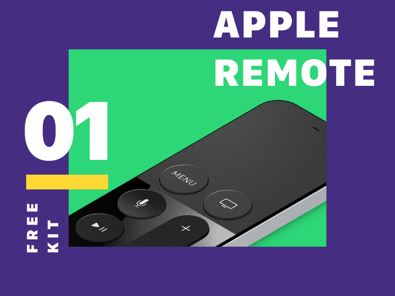 FREE Apple TV Mockups ai animation apple gif kit mockup psd remote template tv tv os vector