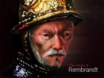 Rembrandt Dribbble armour face fine arts helmet oil painting old rembrandt warrior