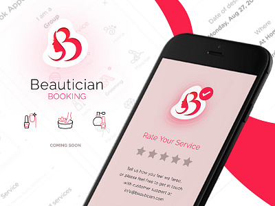 Beautician Booking beautiful beauty beauty logo booking icons rating