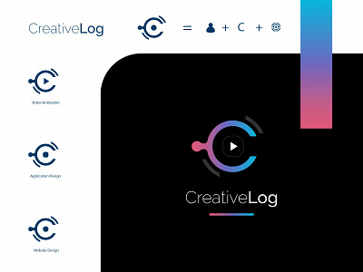Creativelog Logo aniamtion application design c creative agency logo personage target website design