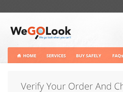 WeGoLook checkout header navigation texture web