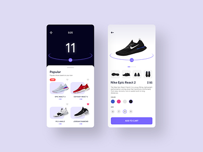 Sneaker Shopping addidas app clean concept design minimal mobile nike nike shoes simple sneaker ui uiux ux