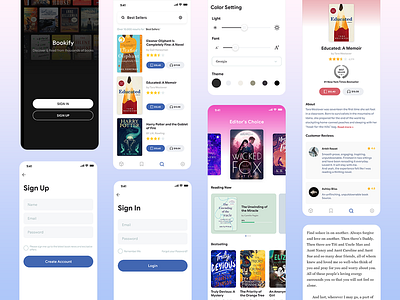 Bookify - Bookshelf Concept app book store bookify bookshelf concept design quant ebook uplabs