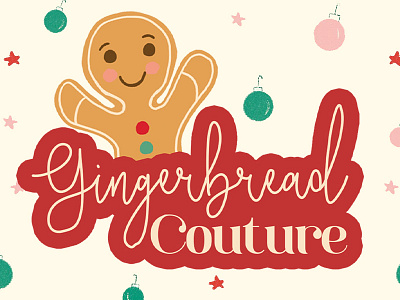 Gingerbread Couture branding design gingerbread illustration logo
