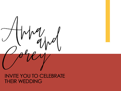 Modern Invite design invite modern typography wedding