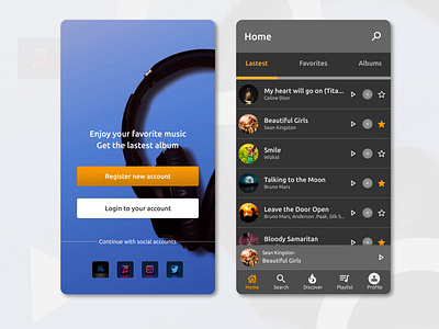 Music Player app design