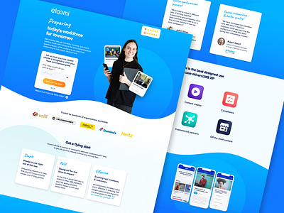 eloomi Infinite | Landing Page colorful cro cro design cro strategy design digital marketing gradients graphic design landing page lms marketing modern training ui ux web design