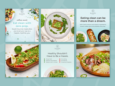 Kooshi Gourment | Meal Delivery Ads ad design ads cro cro design design digital advertising digital marketing facebook ads graphic design minimal social media marketing