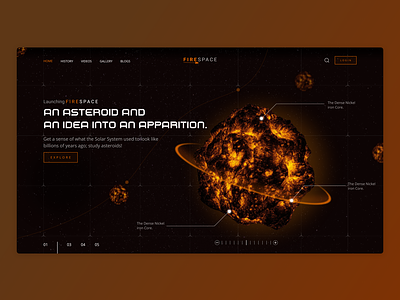 Asteroids Info Website asteroids info website astronaut earth galaxy landing page resourcifi spac universe web website website design