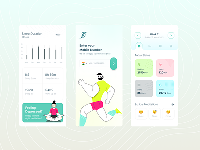 Fitness App ankituidesigner app fitness health heart beat lsoin9 rate resourcifi sleep training
