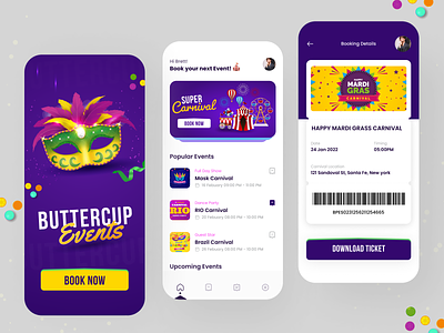 Events Booking App animation ar book bookshell buttercup events dribbble event events browsing booking app facebook instagram lsoin9 qr resourcifi scan ui ui design ux design
