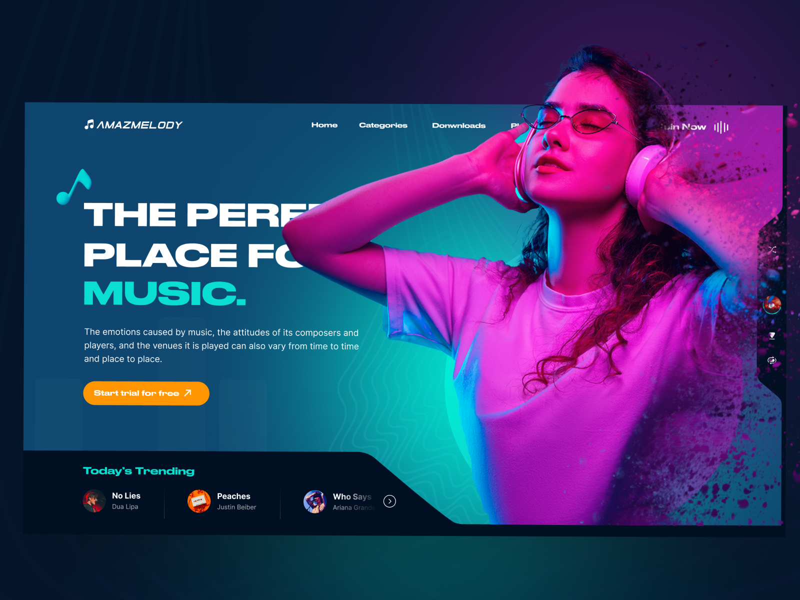 Music Web App by Resourcifi on Dribbble