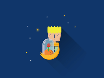 Good night! animation character flat gif graphic illustration little motion prince sleep