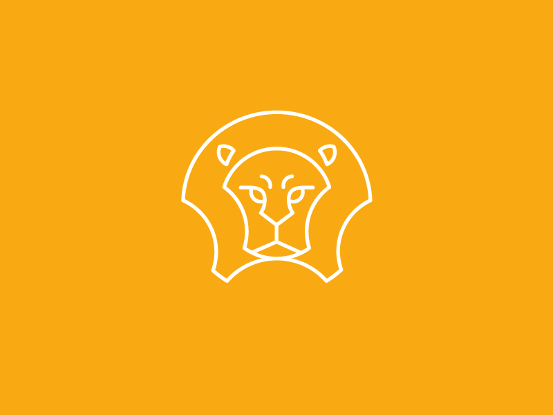 Lion animal animation leo lion logo straight symbol