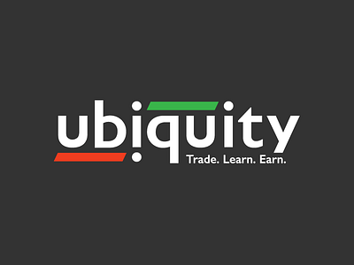 Ubiquity - Trade. Learn. Earn. identity logo logo design