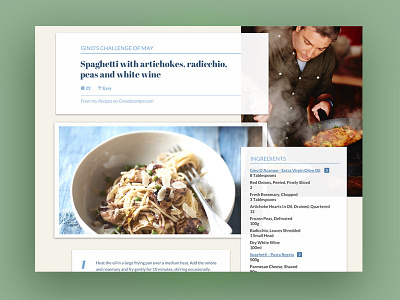 Bontà Italia - Recipe page food recipes ui