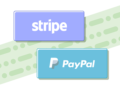 Payment Processor credit card flat icon illustration payment paypal store stripe vector